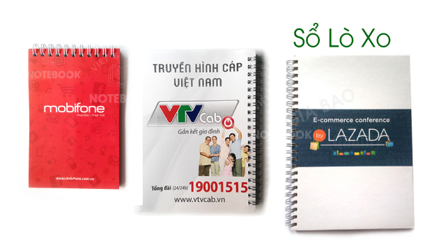sổ lò xo thương hiệu in logo theo yêu cầu