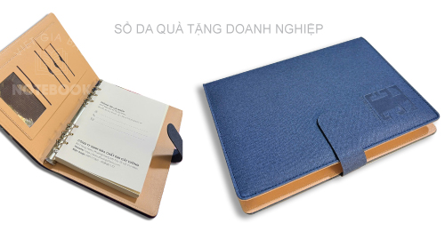 Sổ da quà tặng doanh nghiệp in theo yêu cầu